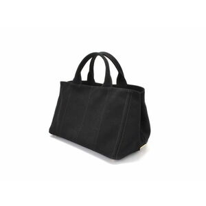 Prada Canapa tote black strap bag